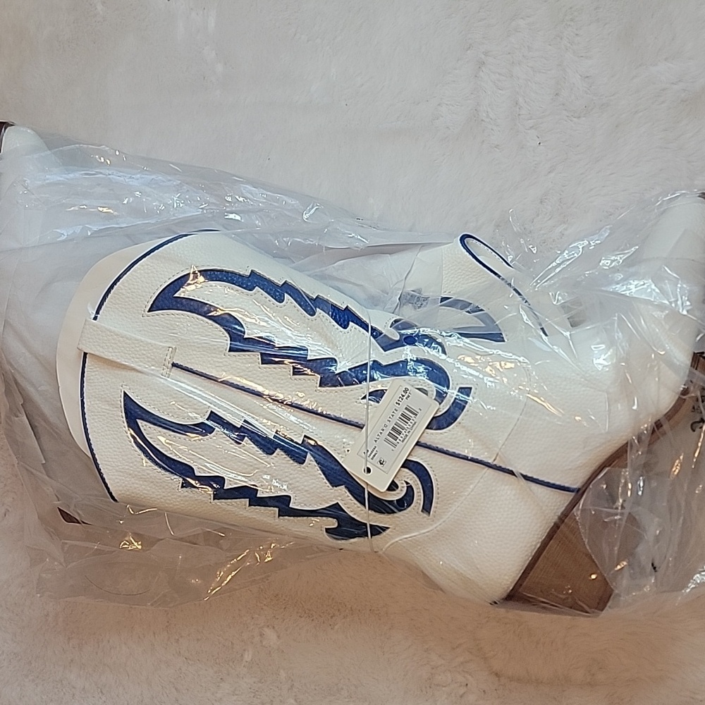 NWT Altar'd State Vanessa Gameday Boots In Cobalt Blue. Size 7. - Picture 3 of 6